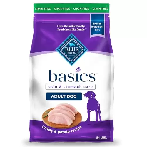 Blue Buffalo Basics Grain-Free Adult Dry Dog Food, Skin & Stomach Care