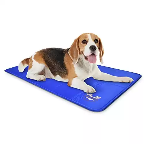 Arf Pets Dog Cooling Mat 27 x 43 Pad for Kennels, Crates and Beds, Non-Toxic, Durable Solid Self Cooling Gel Material. No Refrigeration or Electricity Needed