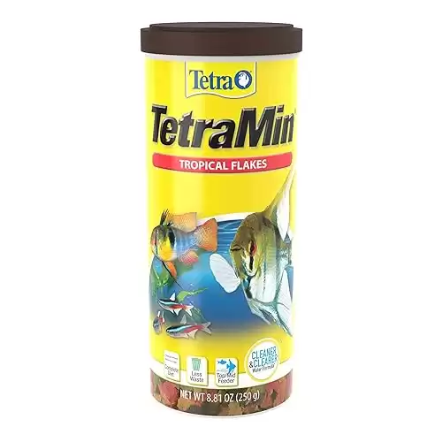 TetraMin Nutritionally Balanced Tropical Flake Food for Tropical Fish, 8.81 oz